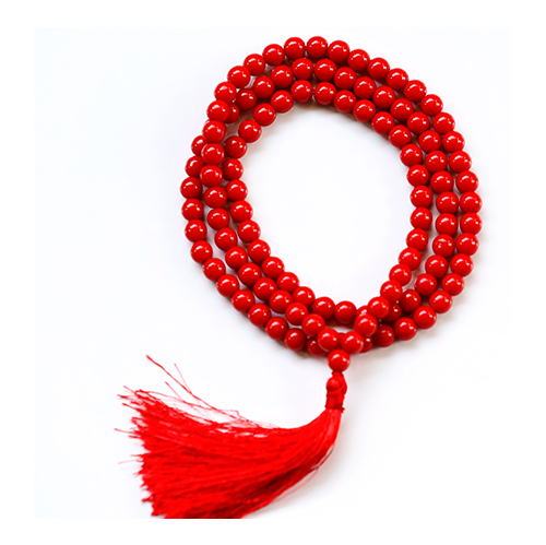 Red Coral, Moonga Beads Mala