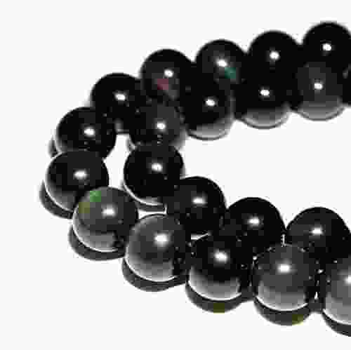 Natural Black Obsidian AAA Quality Gemstone Beads String