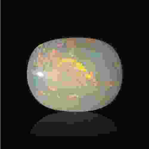 White Opal with Fire - 6.51 Carat (7.25 Ratti)
