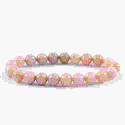 Natural Rudraksha & Rock Crystal Gemstone Bracelet  