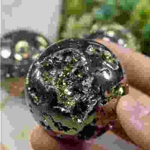 Natural Pyrite Healing Sphere Ball
