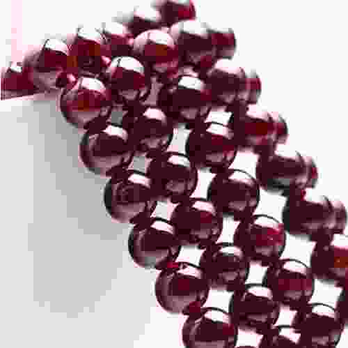 red garnet beads