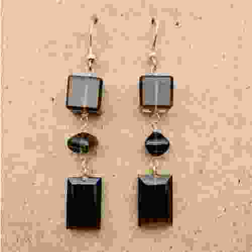 smoky quartz earrings