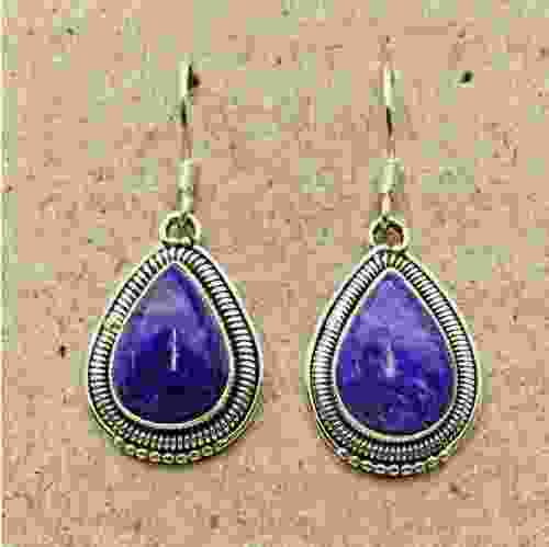 sodalite stone earrings