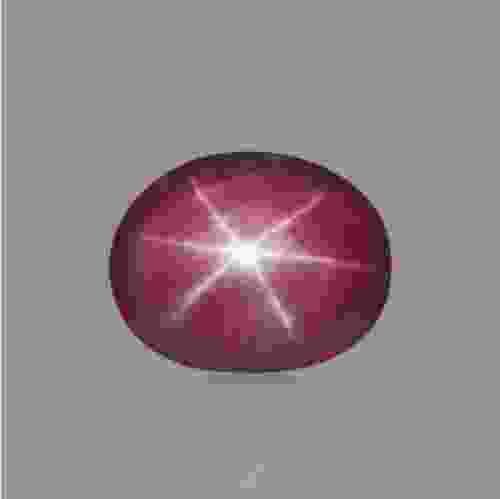 Star Ruby (Asteriated) Certified Natural  - 6.36 Carat