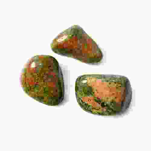 Natural Unakite Tumble Stone Healing Crystals (3 Pcs)