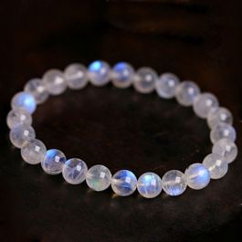 Buy Crystu Rainbow Moonstone Bracelet Crystal Stone Bracelet 10 mm Round  Beads for Reiki Healing and Crystal Healing Stones Color  Off White at  Amazonin