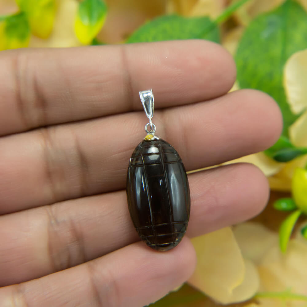 Smoky Quartz Silver Pendant