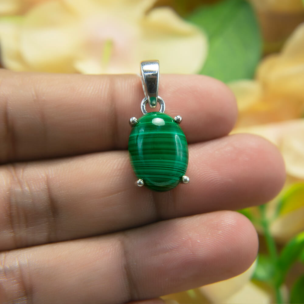 Malachite Silver Pendant