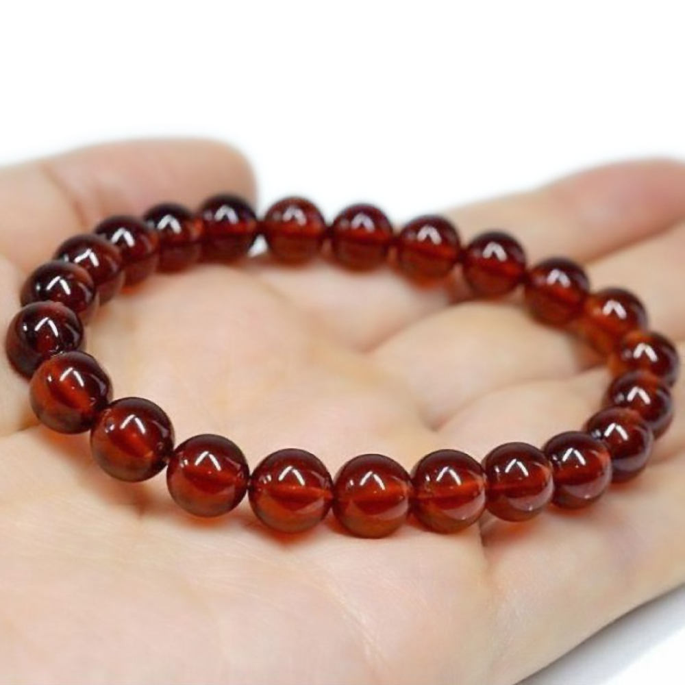 Hessonite (Gomed) Garnet Stretchable Bracelet 
