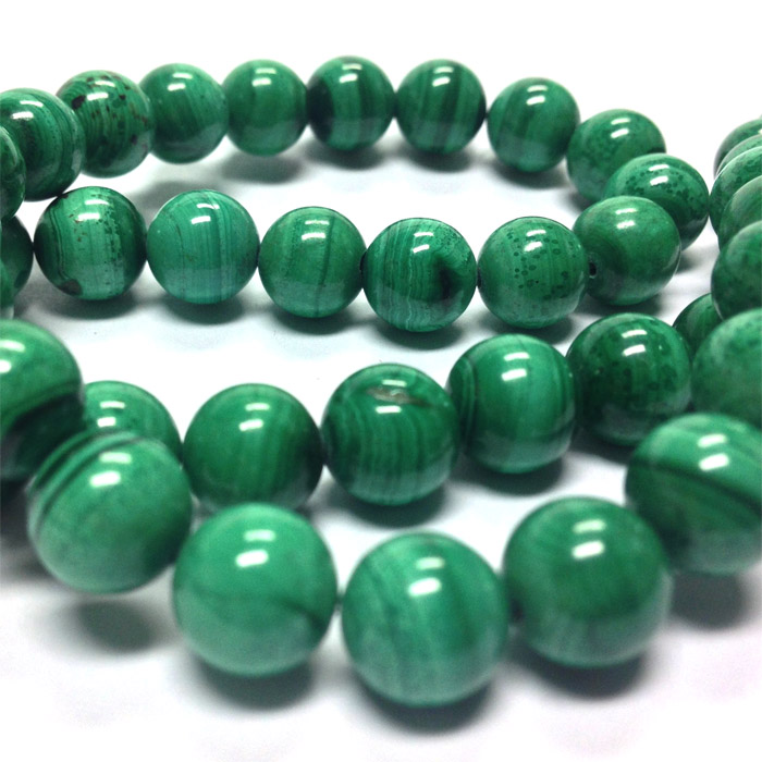 Malachite AAA Quality Beads String - 14 Inch