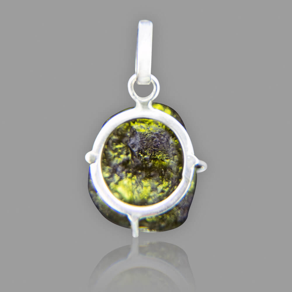 Moldavite Silver Pendant - 6 Grams