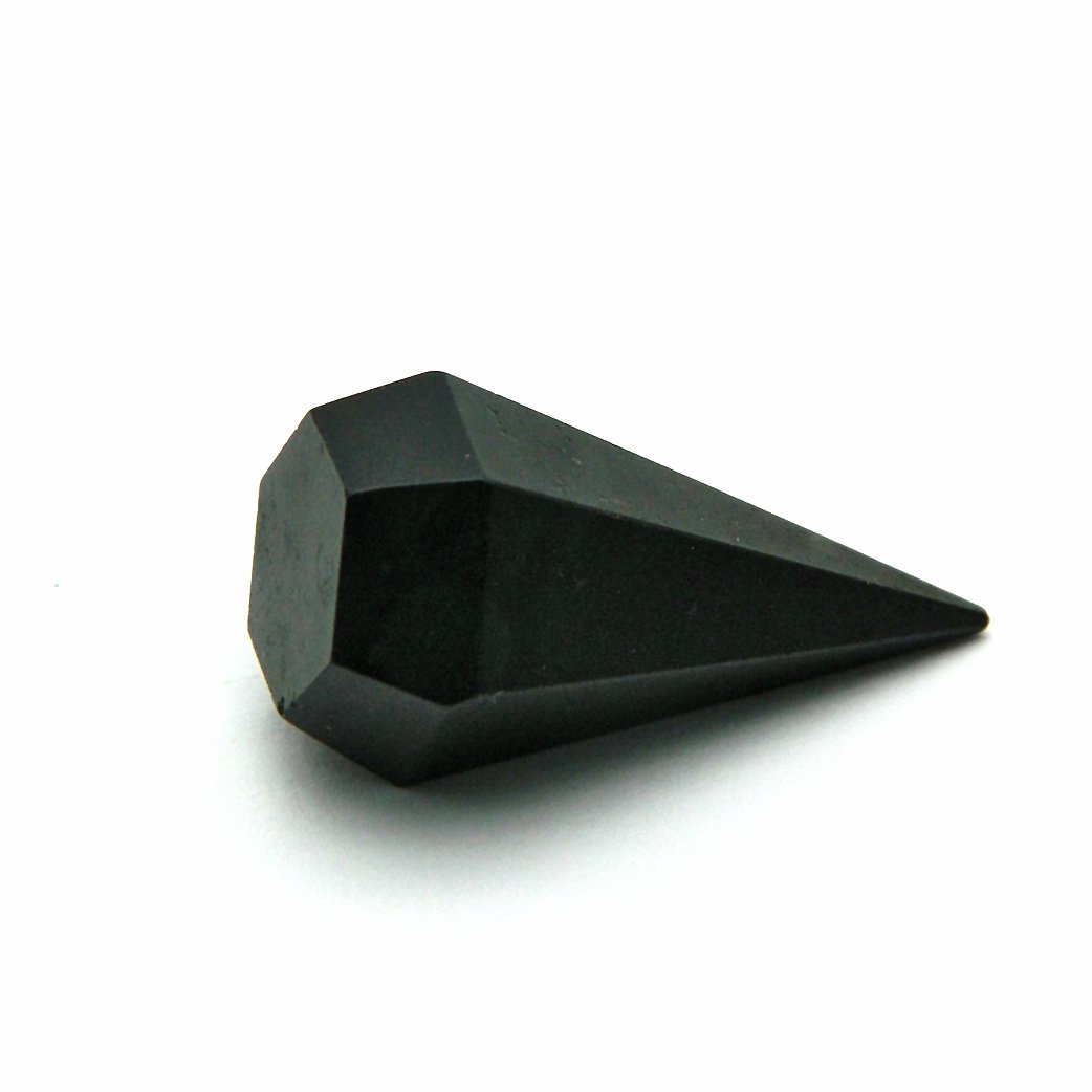 Natural Black Tourmaline Pendulum Point