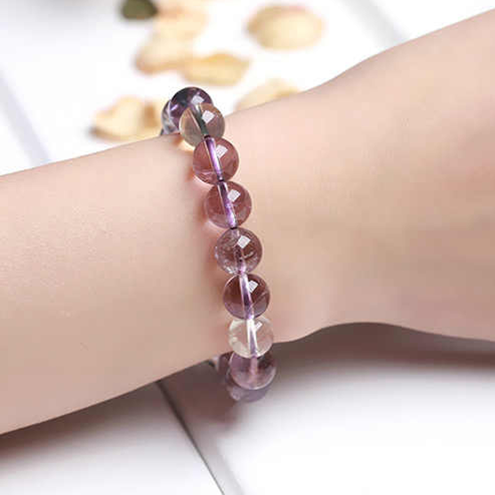 Ametrine Crystal Beads Stretchable Bracelet 
