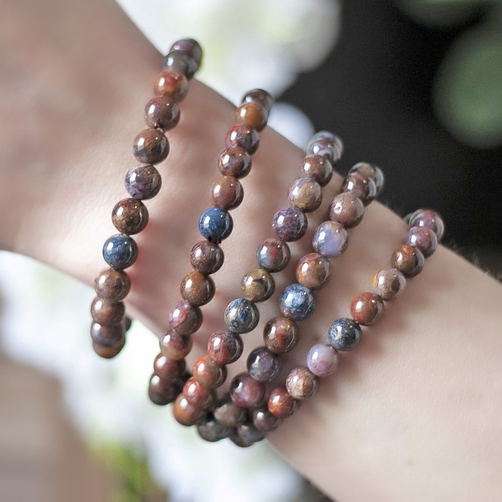 Pietersite Gemstone Stretchable Bracelet 