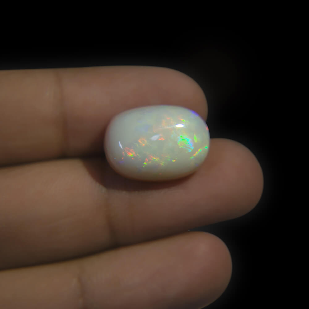 White Opal with Fire - 11.48 Carat