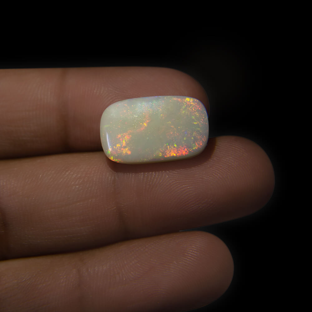White Opal with Fire - 8.67 Carat