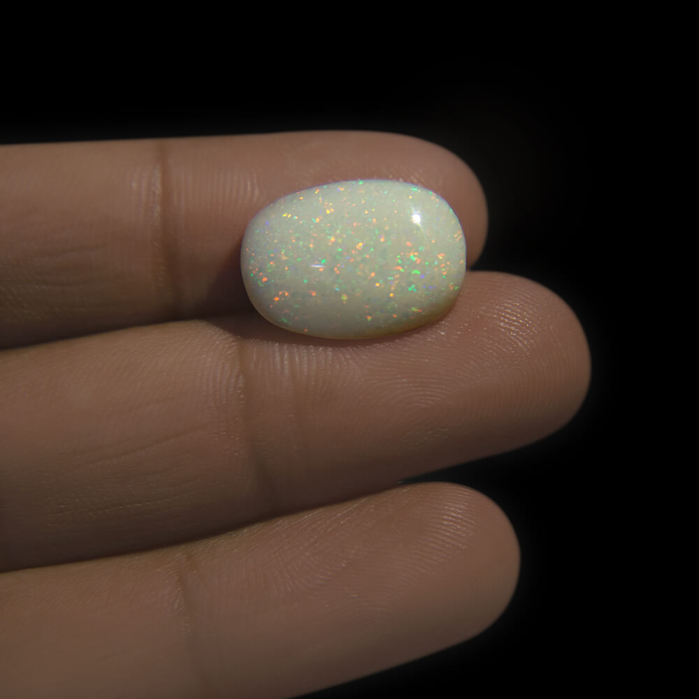 White Opal with Fire - 8.70 Carat