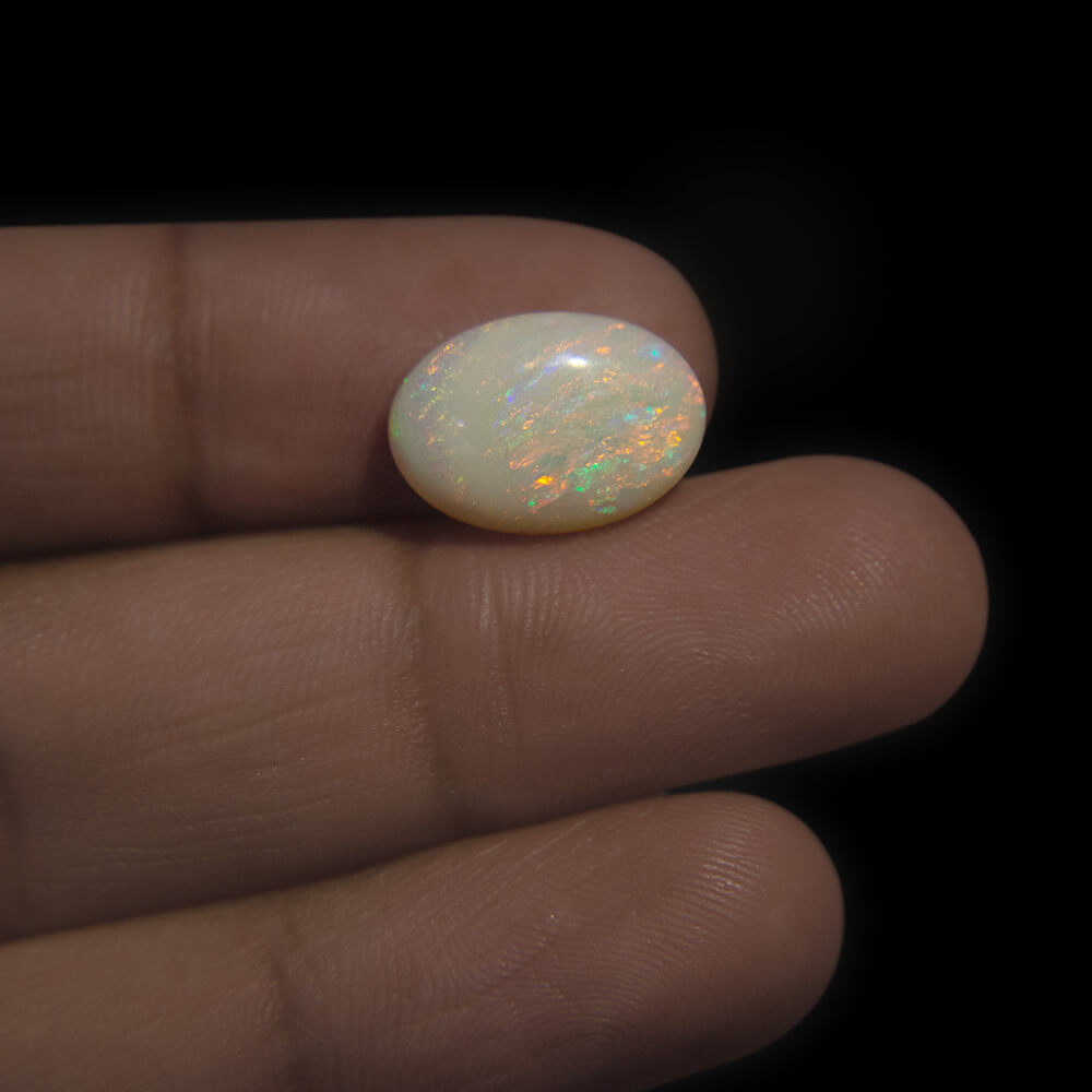 White Opal with Fire - 4.64 Carat