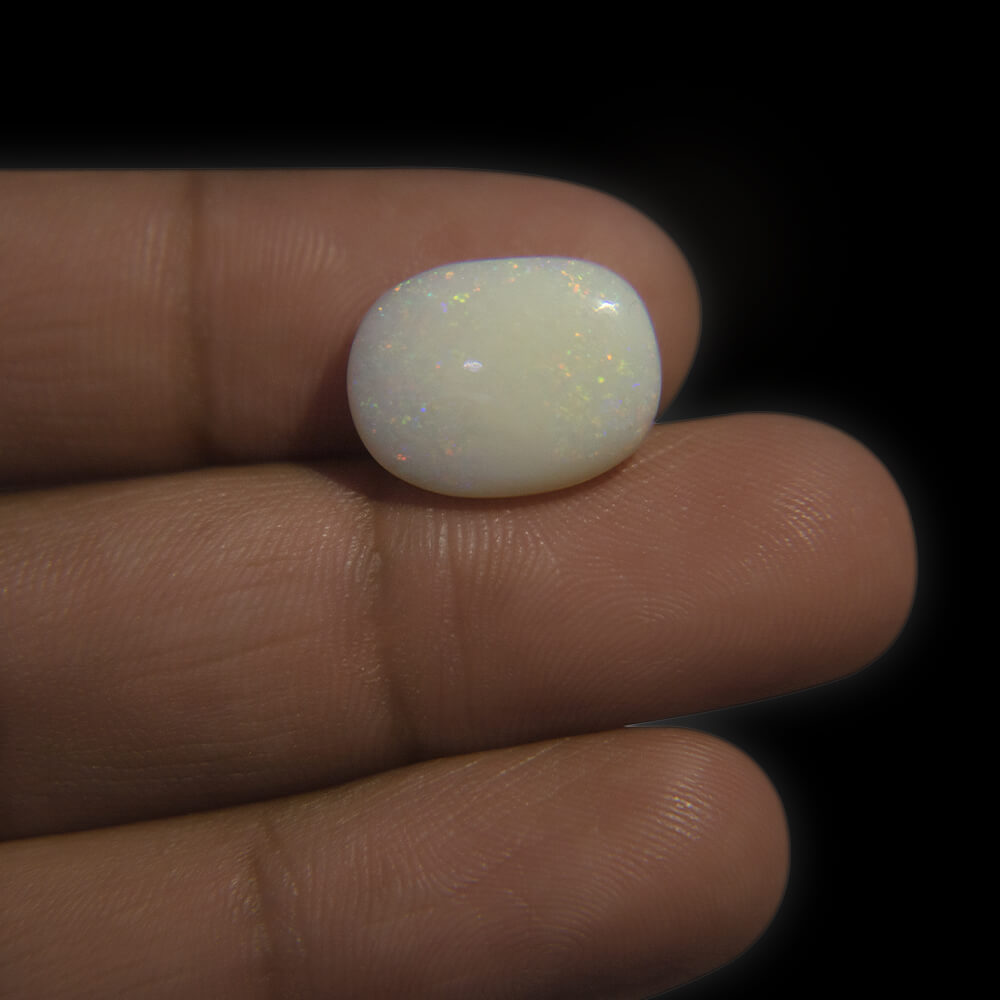 White Opal with Fire - 7.71 Carat
