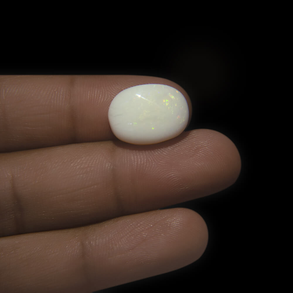 White Opal with Fire - 9.60 Carat