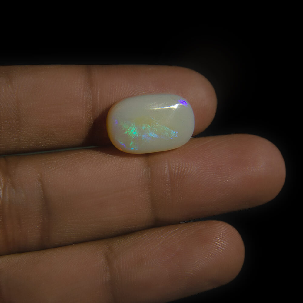 White Opal with Fire - 7.62 Carat