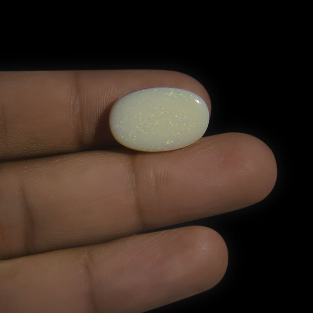 White Opal with Fire - 7.35 Carat