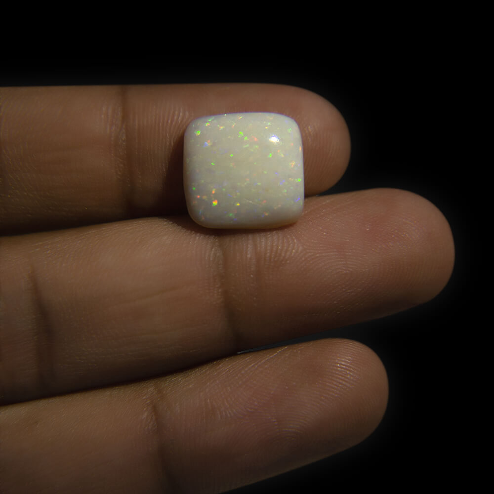 White Opal with Fire - 6.46 Carat