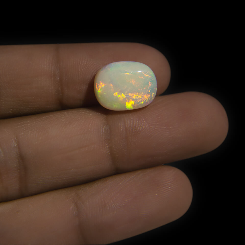 White Opal with Fire - 6.51 Carat