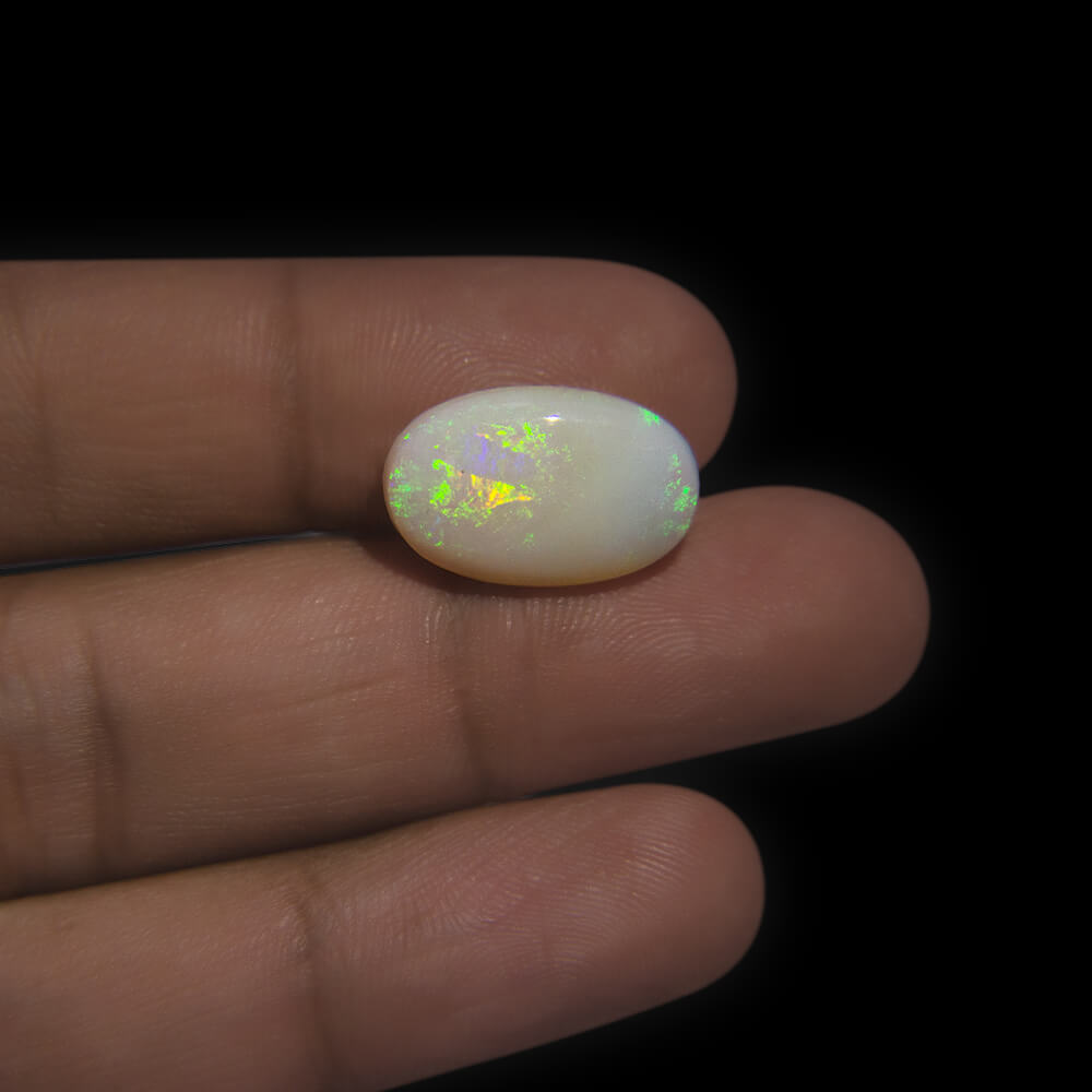 White Opal with Fire - 7.59 Carat