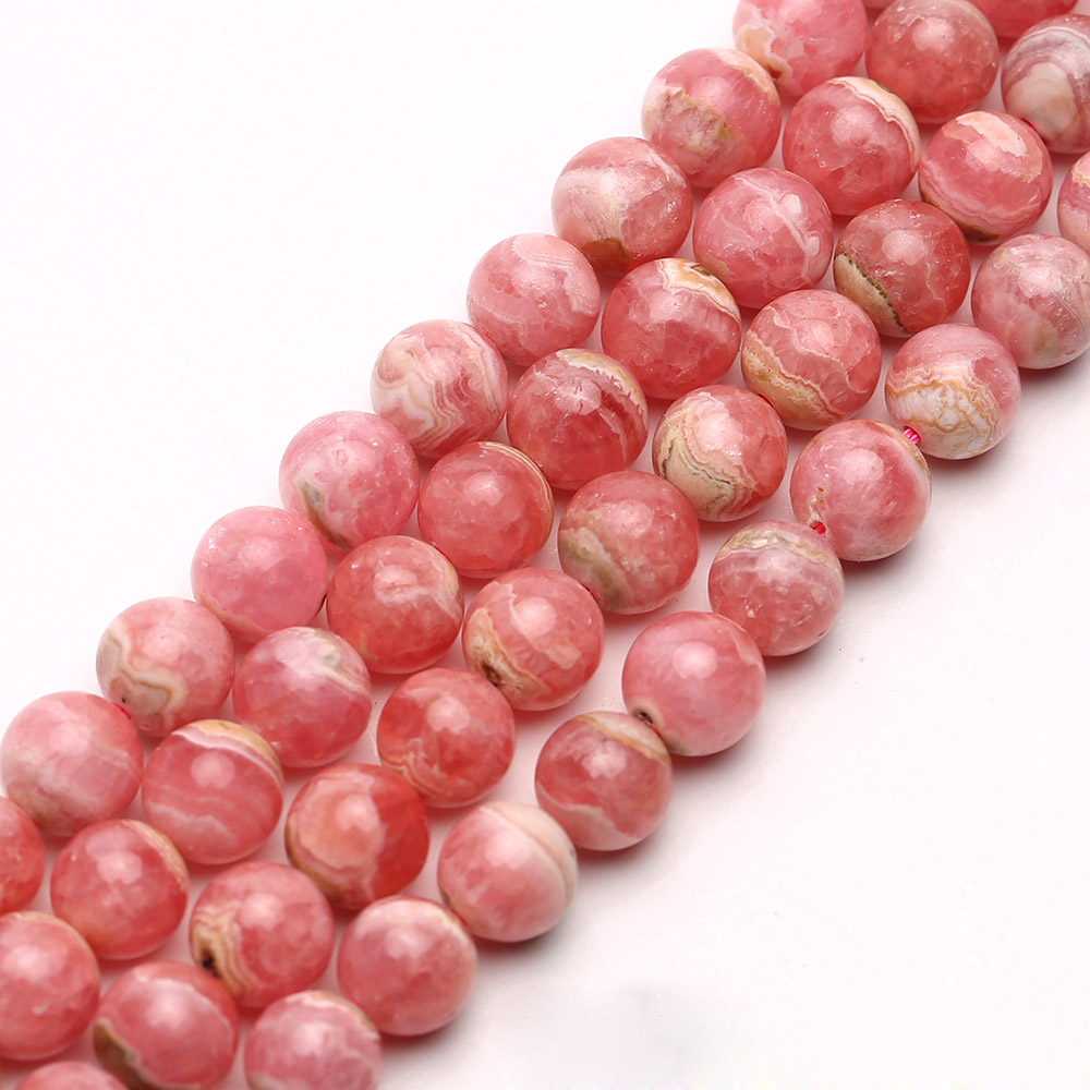 Rhodochrosite Beads String