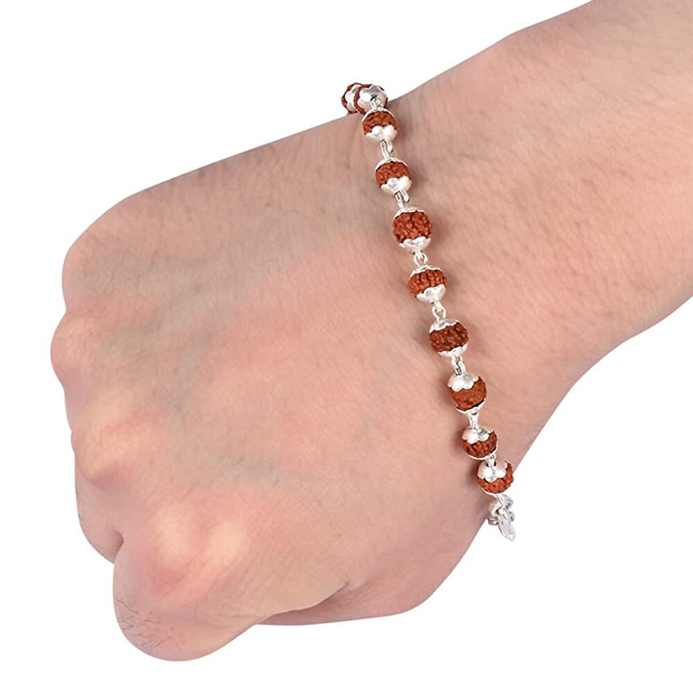 Rudraksha Silver Bracelet