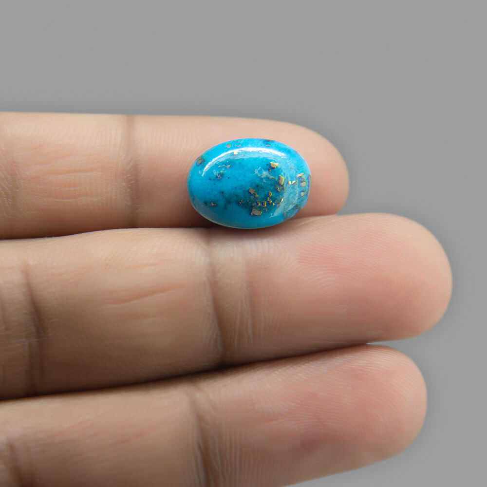 Turquoise (Firoza) Irani- 6.14 Carat (6.80 Ratti)