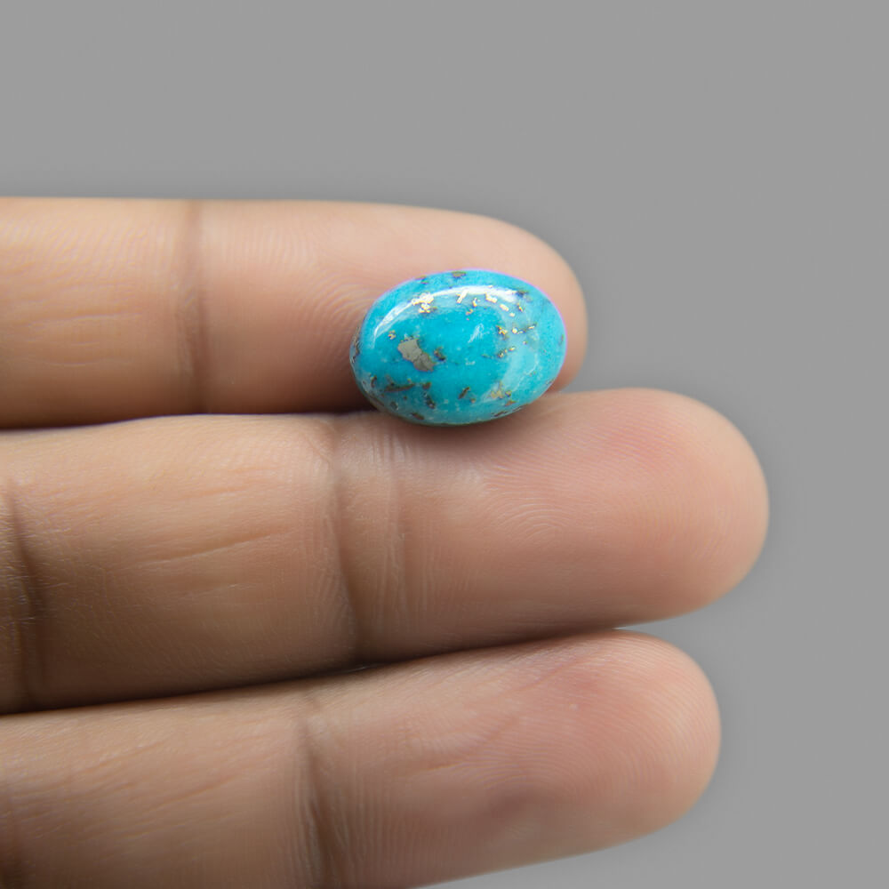 Turquoise (Firoza) Irani- 6.84 Carat (7.50 Ratti)