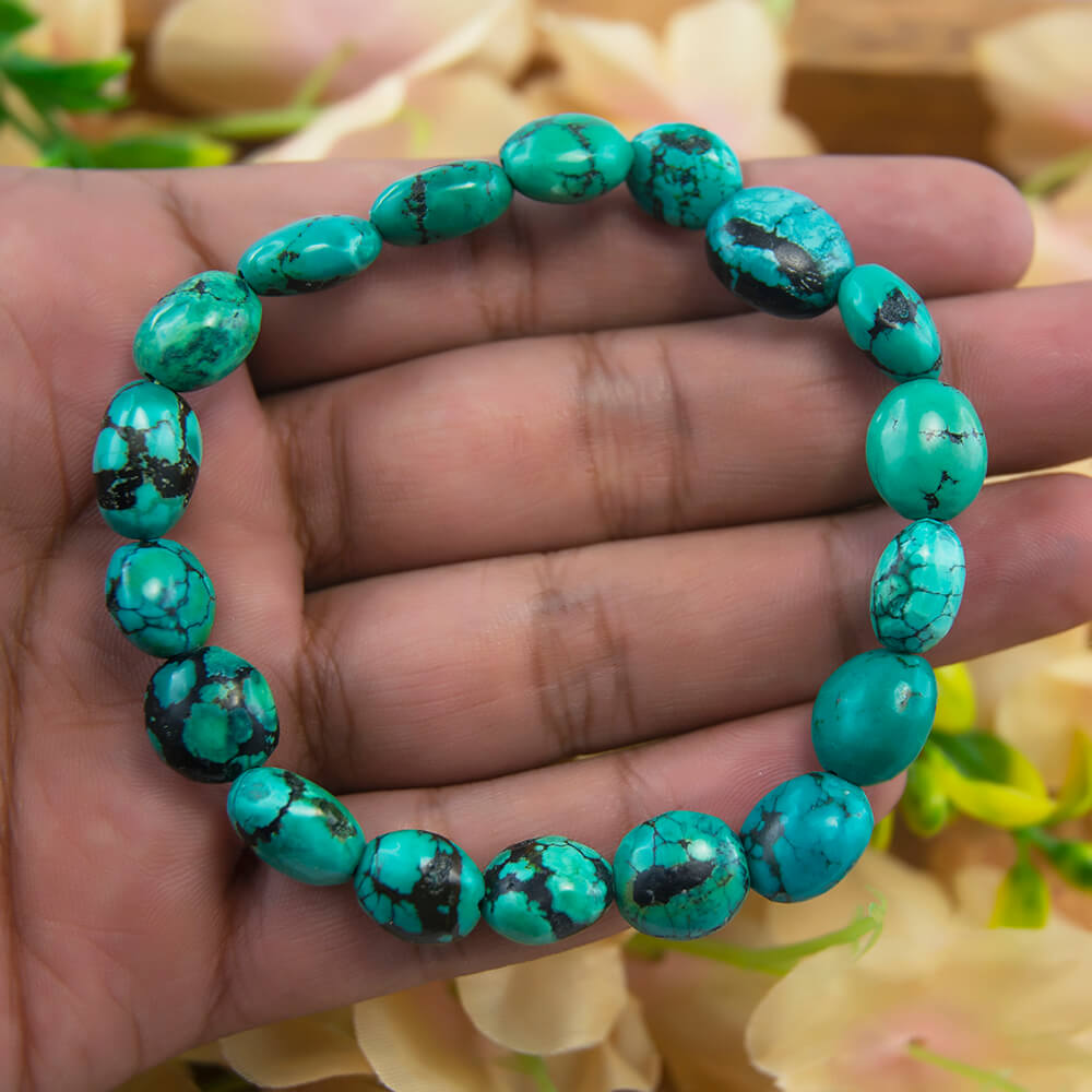 Turquoise Tumble Beads Bracelet