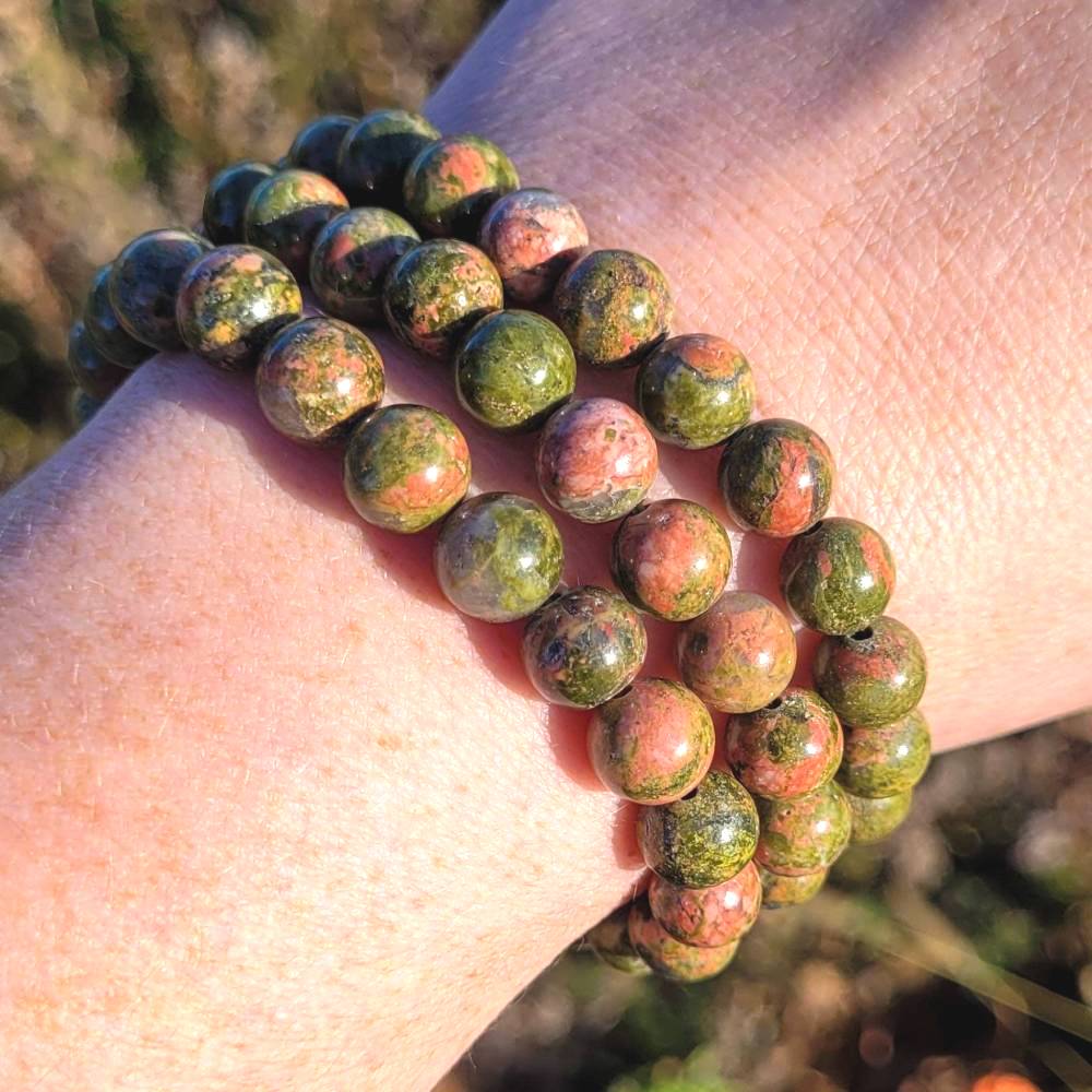 Unakite Gemstone Bracelet