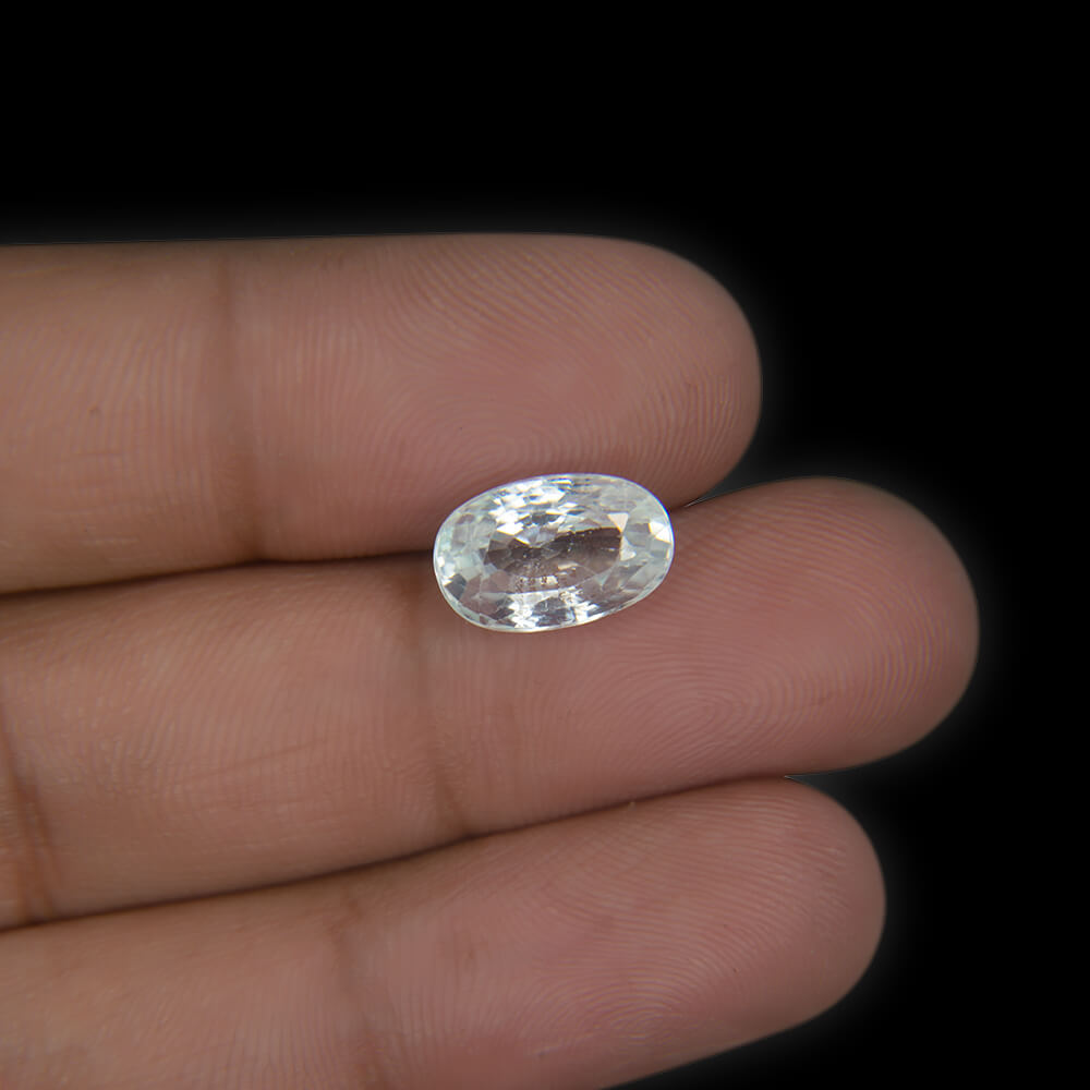 White Zircon Natural Ceylon  - 5.45 Carat (6.10 Ratti)