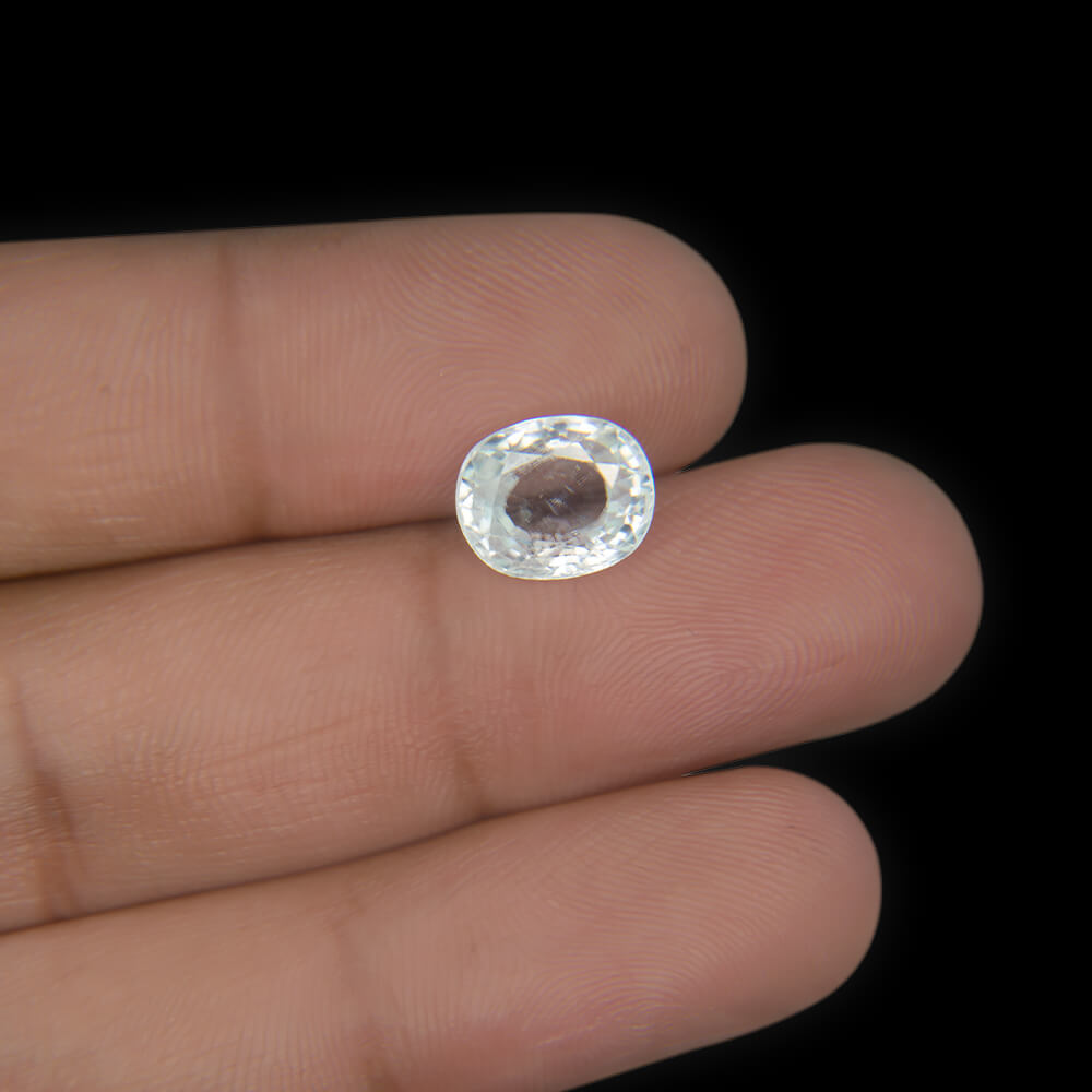 White Zircon Natural Ceylon  - 4.98 Carat (5.50 Ratti)
