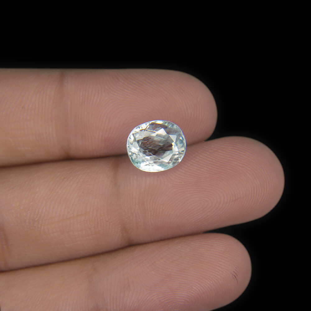 White Zircon Natural Ceylon  - 5.72 Carat (6.30 Ratti)