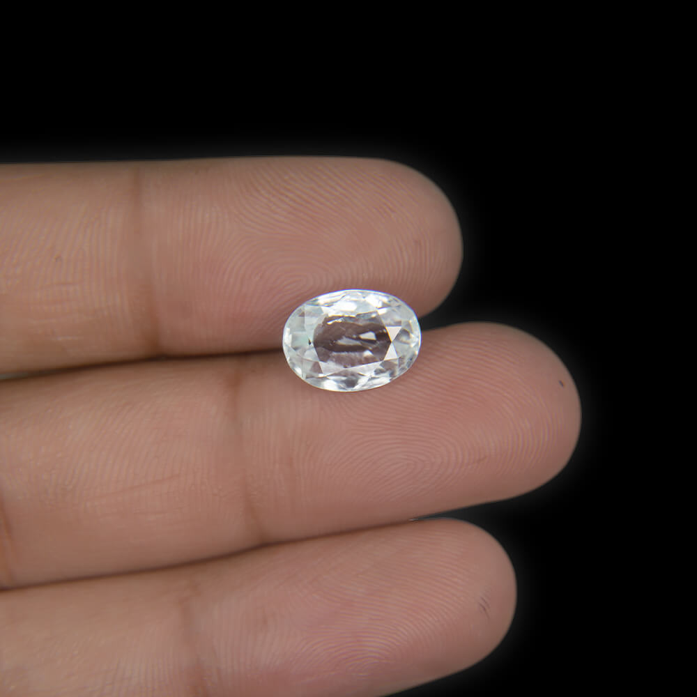White Zircon Natural Ceylon  - 6.02 Carat (6.50 Ratti)