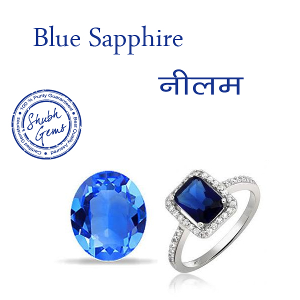 55Carat Certified Blue Sapphire Neelam Loose Gemsone 2.5 Ratti 2.3 Carat Natural Nilam at Wholesale Price