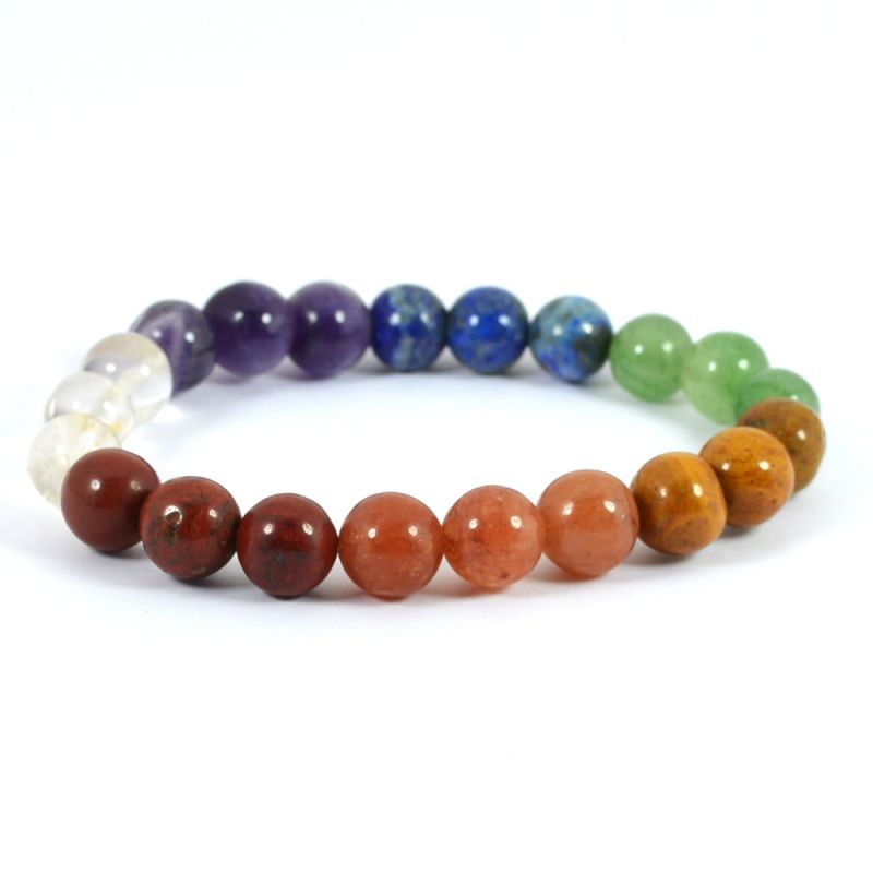 Seven Chakra Stones Bracelet for Balance online at Talk to Crystals