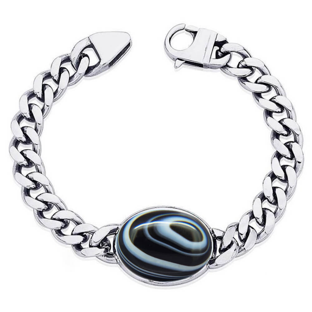 Buy The Cosmic Connect Natural Black Sulemani Hakik 8mm Healing Bracelet  AAA Quality Online at Best Prices in India - JioMart.