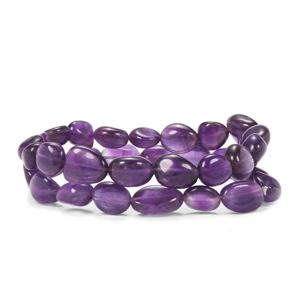 Buy Reiki Crystal Products Natural Amethyst Bracelet 12 mm Faceted Bead  Crystal Stone Bracelet for Reiki Healing and Crystal Healing (Color : Purple)  at Amazon.in