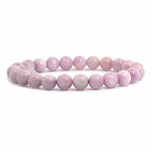 Mautik Sadiwala AAA Quality Certified Kunzite Stone Natural Crystal 8mm  Pink Beads Unisex Bracelet  Amazonin Jewellery