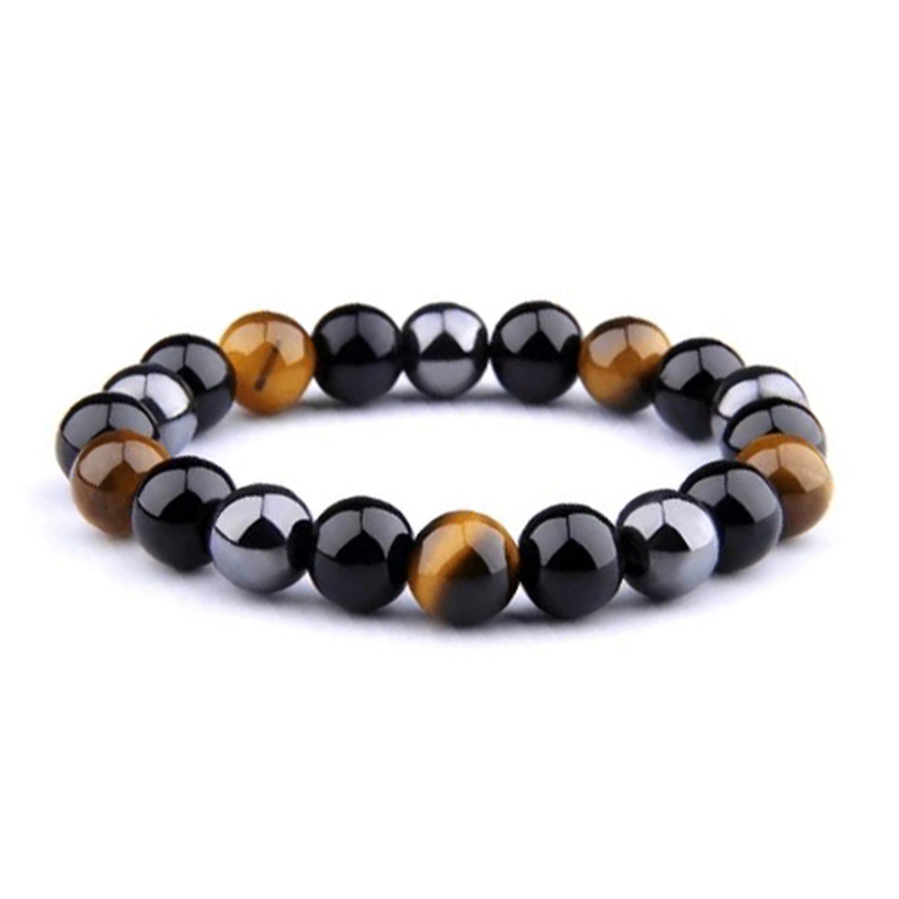 Tiger Eye Tourmaline Hematite Bracelet