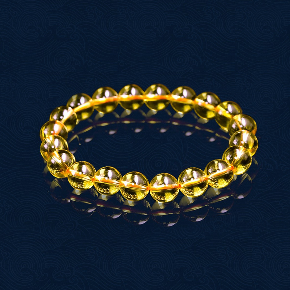 Fancy Citrine Bracelet For Financial Luck Reiki Healing Crystal