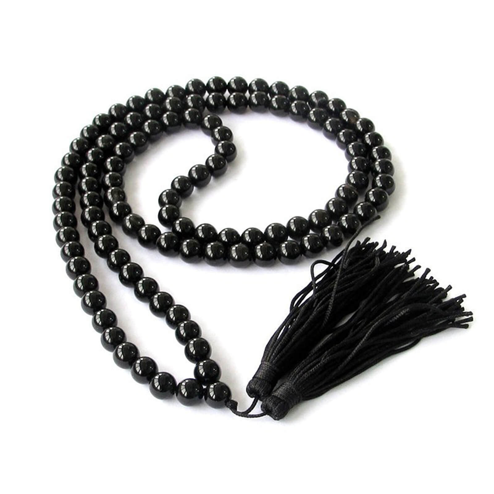 Black Hakik Beads Mala